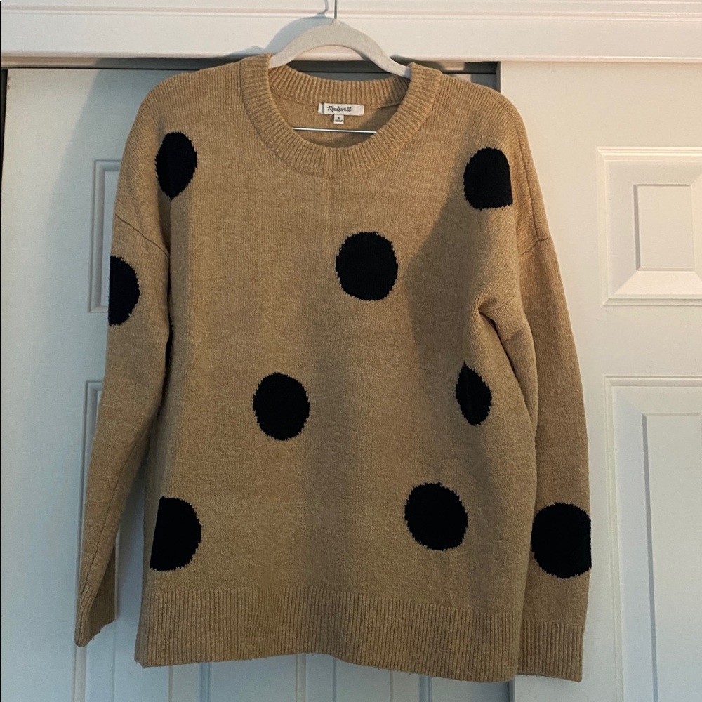 Madewell Dot Graystone Pullover Sweater in Coziest Yarn